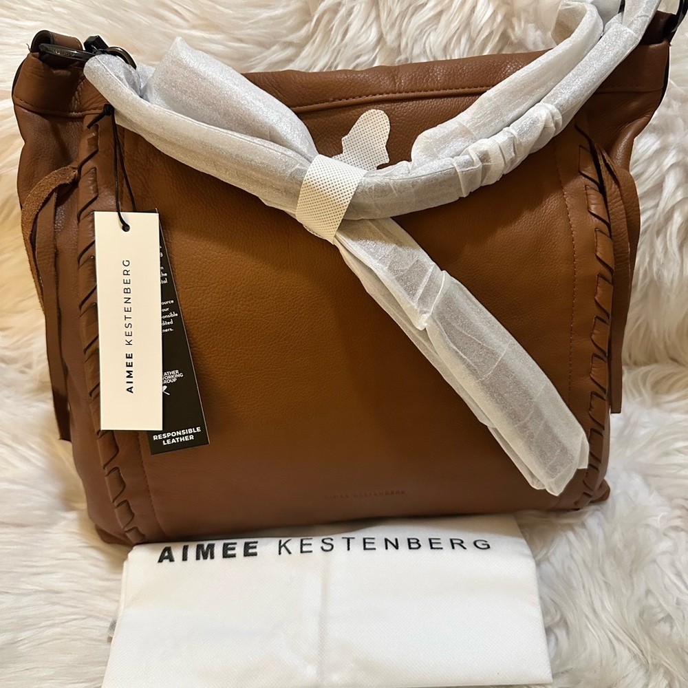 Aimee Kestenberg Tan Leather Men's Bag - Picture 2 of 12